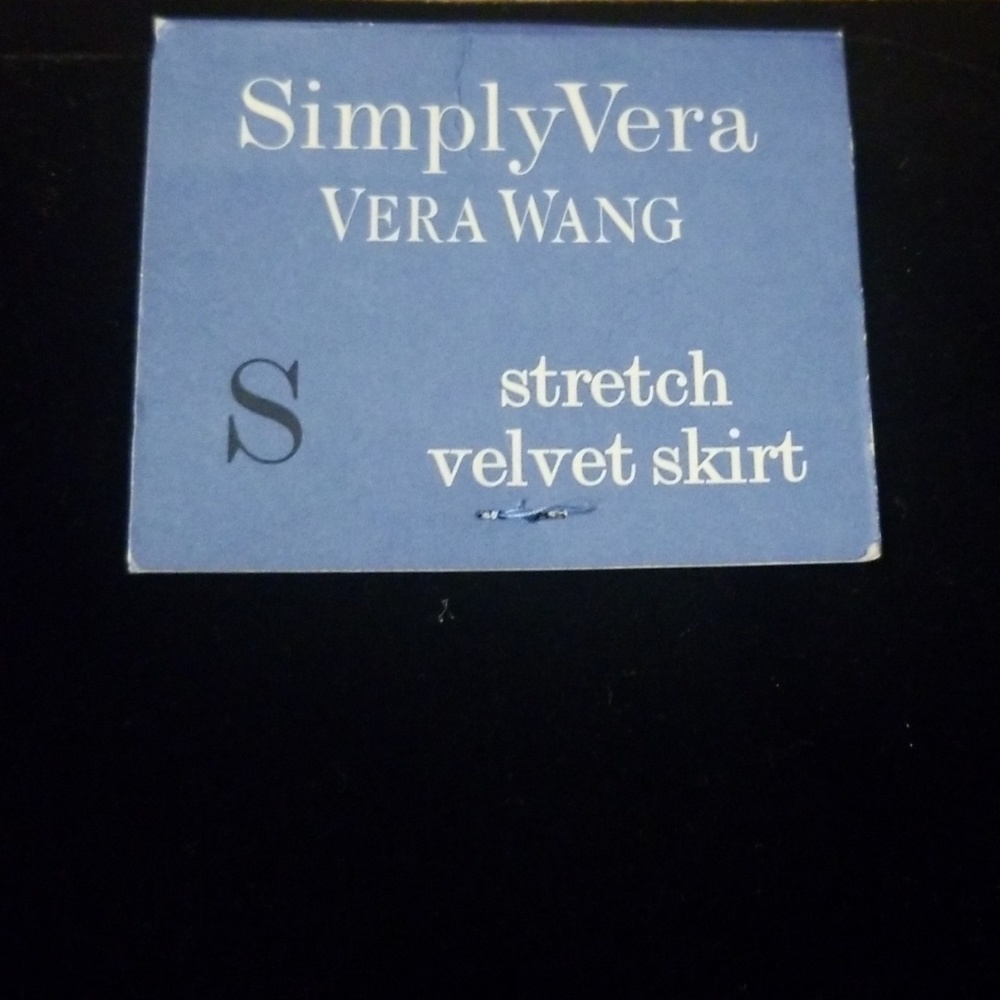 SimplyVera Vera Wang Black Small Stretch Skirt New